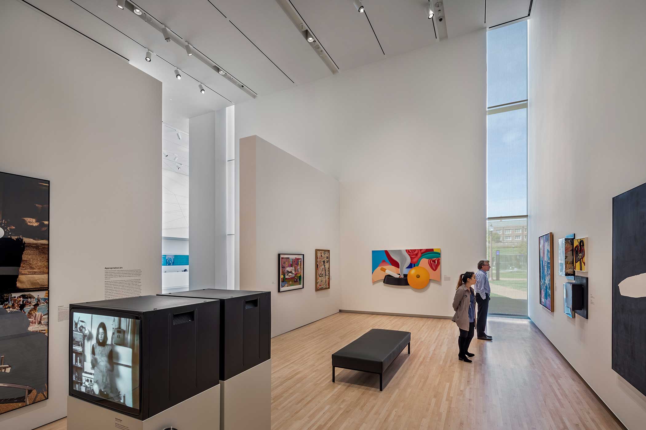 <p>A new 2,700-square-foot gallery expansion, with its double-height walls, showcases a range of post-war and contemporary art. <br><small>&copy; Peter Aaron</small> </p>