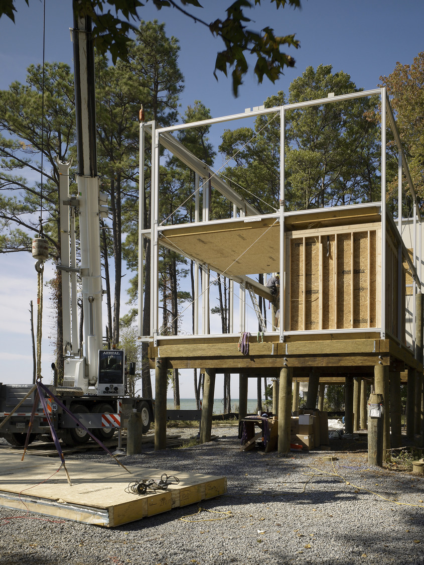 <p>Designed for offsite fabrication and disassembly after use, the Loblolly House is a model for embodied carbon reductions, minimal site disturbance, and material circularity. | <small>&copy; Halkin Photography LLC/Barry Halkin</small></p>
