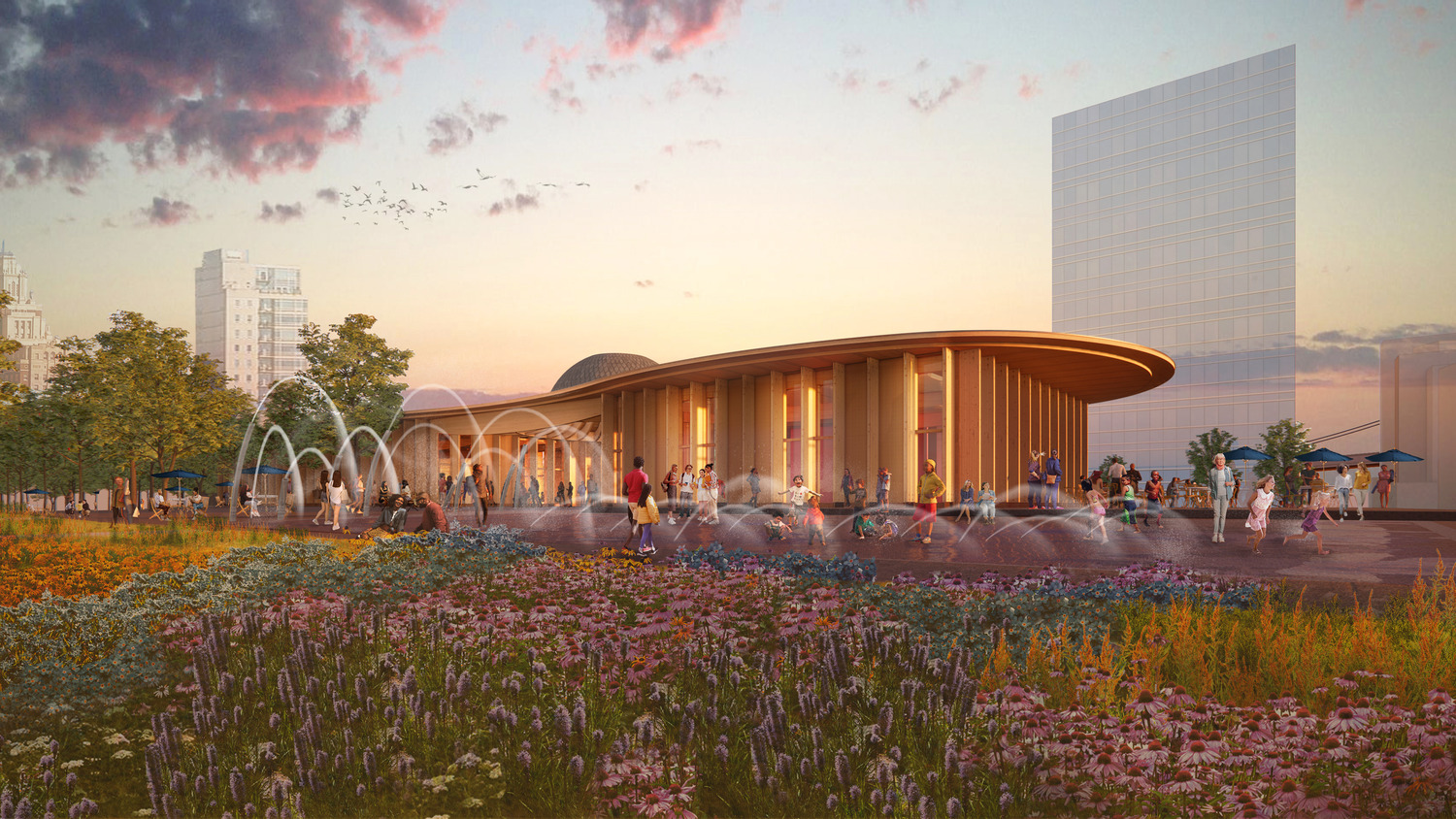 <p>The Penn's Landing Pavilion is projected to be Philadelphia's first mass timber and zero carbon structure for public use.&nbsp;<br /><small>&copy; KieranTimberlake</small></p>