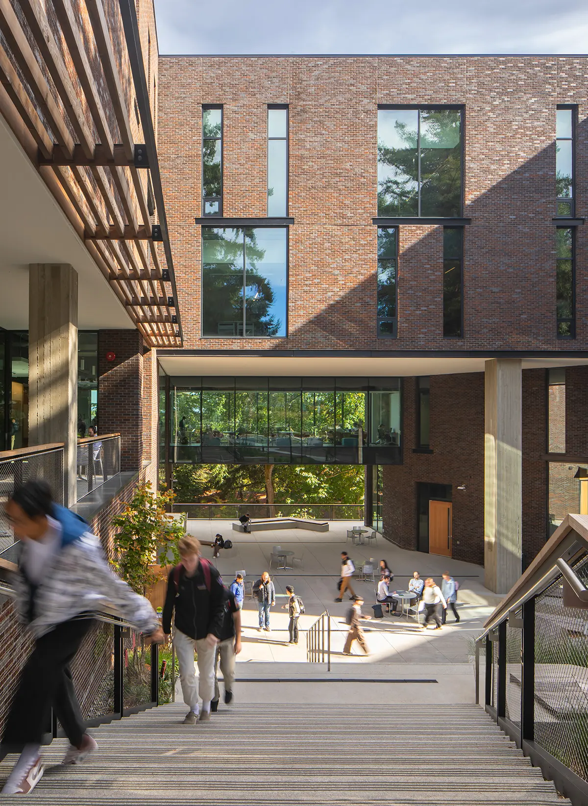 University of Washington Interdisciplinary Engineering Building exterior stair looking east