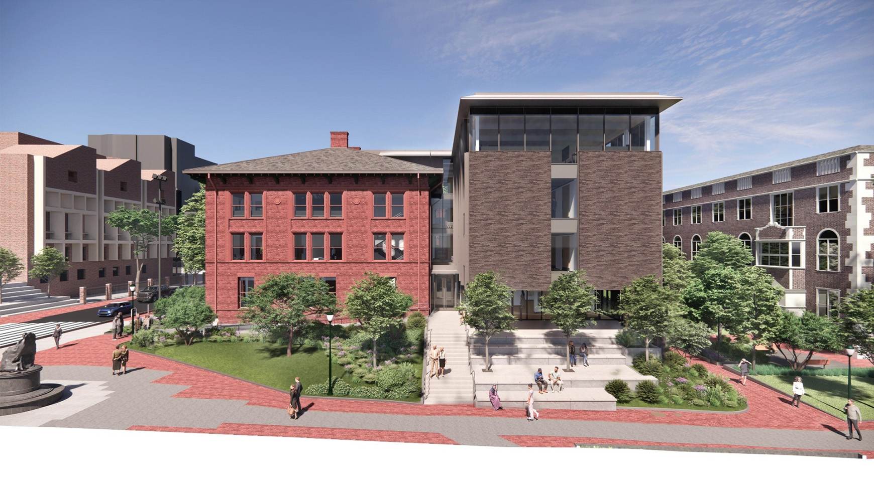 UPenn Weitzman Hall elevation rendering