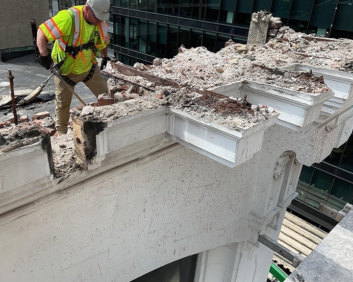 Preserving and renewing a terracotta facade
