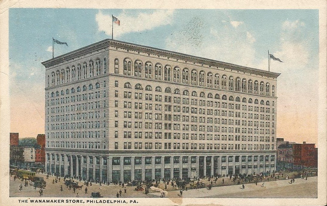 Wanamaker Building postcard